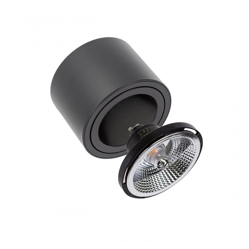 Spectrum Chloe AR111 GU10 zwarte led inbouwspot 250V, IP20, verstelbaar, 17000 lumen, aluminium behuizing