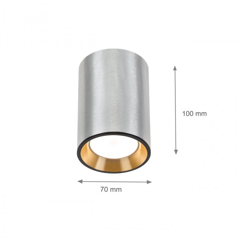 Spectrum Chloe Mini P20 LED spot zilver 4000K 250V, GU10, 17000 uur levensduur, IP20, oppervlaktemontage