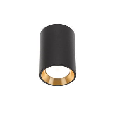 Chloe mini LED plafondspot zwart/goud 1x GU10 fitting