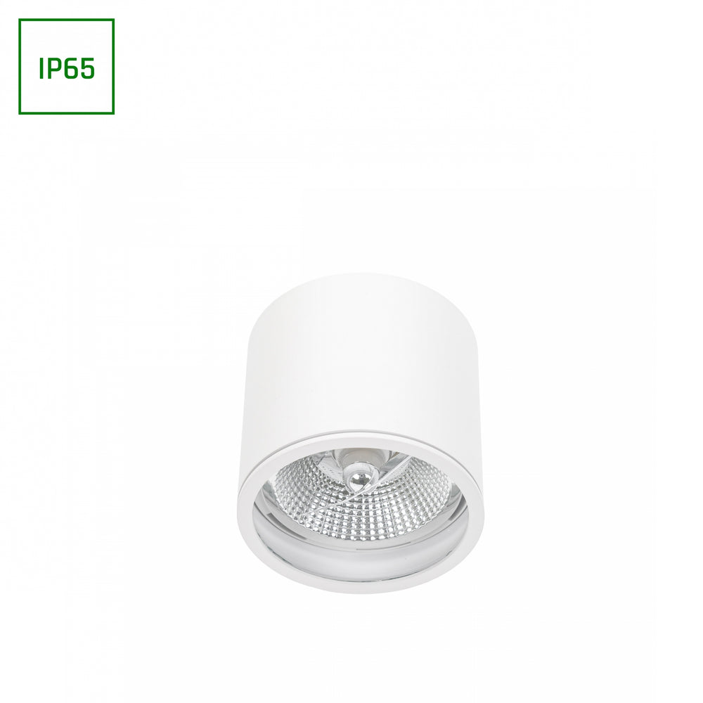 Chloe AR111 GU10 IP65 ronde LED spot buiten en binnen Spectrum lamp witte behuizing 17000 uur 250V 120-115 mm