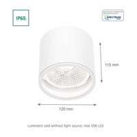 Chloe AR111 GU10 IP65 ronde LED spot buiten en binnen Spectrum lamp witte behuizing 17000 uur 250V 120-115 mm