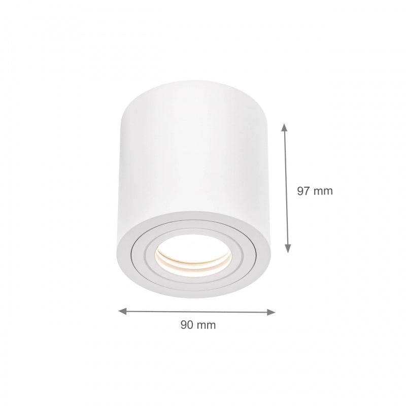 Chloe GU10 ronde witte LED spot van Spectrum met IP65 voor binnen/buiten, duurzame verlichting, 17000 uur levensduur