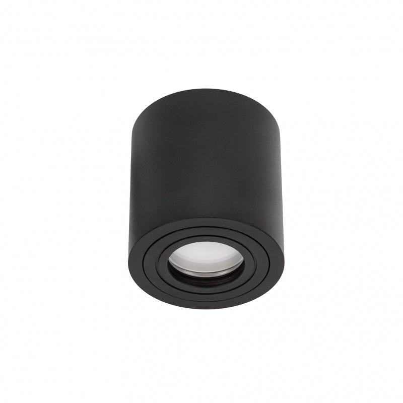Spectrum CHLOE GU10 IP65 ronde zwarte LED-spot voor binnengebruik, aluminium behuizing, 250V, 17000 lumen, oppervlakmontage