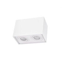 Spectrum verstelbare GU10 spot rechthoekig wit, IP20 binnen, aluminium behuizing, 250V, 17000h levensduur