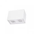 Spectrum verstelbare GU10 spot rechthoekig wit, IP20 binnen, aluminium behuizing, 250V, 17000h levensduur