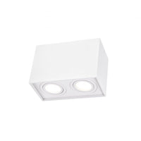 Spectrum verstelbare GU10 spot rechthoekig wit, IP20 binnen, aluminium behuizing, 250V, 17000h levensduur