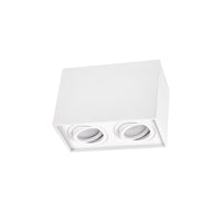 Spectrum verstelbare GU10 spot rechthoekig wit, IP20 binnen, aluminium behuizing, 250V, 17000h levensduur