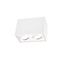 Spectrum verstelbare GU10 spot rechthoekig wit, IP20 binnen, aluminium behuizing, 250V, 17000h levensduur