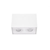 Spectrum verstelbare GU10 spot rechthoekig wit, IP20 binnen, aluminium behuizing, 250V, 17000h levensduur