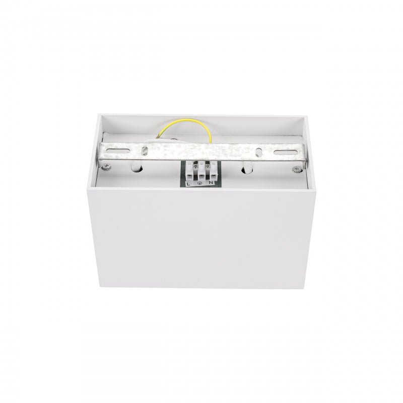 Spectrum verstelbare GU10 spot rechthoekig wit, IP20 binnen, aluminium behuizing, 250V, 17000h levensduur