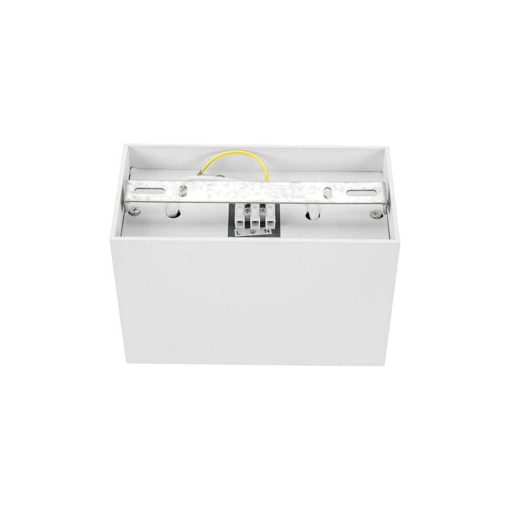Spectrum verstelbare GU10 spot rechthoekig wit, IP20 binnen, aluminium behuizing, 250V, 17000h levensduur