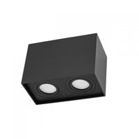 Spectrum Chloe Duo 2xGU10 IP20 zwarte verstelbare spot, aluminium behuizing, 250V, binnengebruik