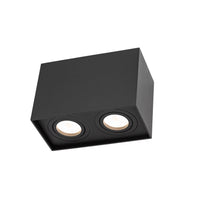 Spectrum Chloe Duo 2xGU10 IP20 zwarte verstelbare spot, aluminium behuizing, 250V, binnengebruik