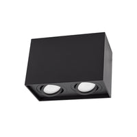 Spectrum Chloe Duo 2xGU10 IP20 zwarte verstelbare spot, aluminium behuizing, 250V, binnengebruik