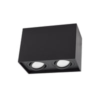 Spectrum CHLOE DUO 2xGU10 Spot LED Monté en Saillie, Aluminium Noir Orientable, Plafonnier Intérieur IP20