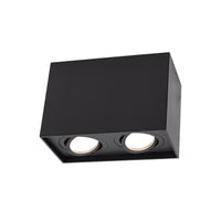 Spectrum Chloe Duo 2xGU10 IP20 zwarte verstelbare spot, aluminium behuizing, 250V, binnengebruik
