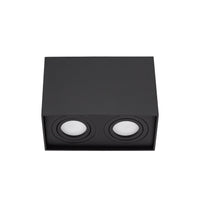 Spectrum Chloe Duo 2xGU10 IP20 zwarte verstelbare spot, aluminium behuizing, 250V, binnengebruik