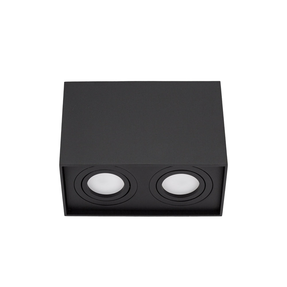 Spectrum Chloe Duo 2xGU10 IP20 zwarte verstelbare spot, aluminium behuizing, 250V, binnengebruik