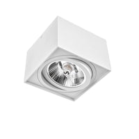 Spectrum CHLOE AR111 GU10 vierkante LED spot, IP20, wit, aluminium behuizing, 250V, binnengebruik, lange levensduur