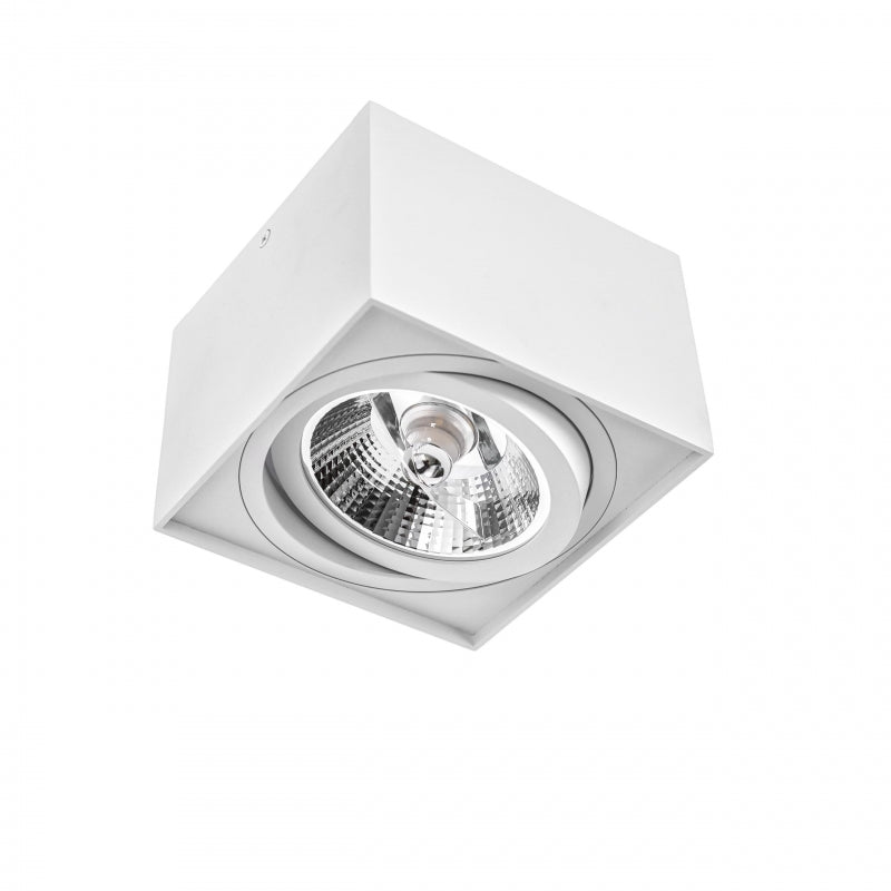 Spectrum CHLOE AR111 GU10 vierkante LED spot, IP20, wit, aluminium behuizing, 250V, binnengebruik, lange levensduur