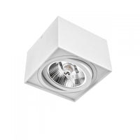 Spectrum CHLOE AR111 GU10 vierkante LED spot, IP20, wit, aluminium behuizing, 250V, binnengebruik, lange levensduur