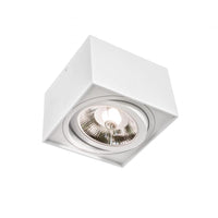 Spectrum CHLOE AR111 GU10 vierkante LED spot, IP20, wit, aluminium behuizing, 250V, binnengebruik, lange levensduur