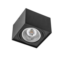 Spectrum chloe AR111 GU10 led spot zwart 4000K vierkant IP20 - aluminium plafondmontage
