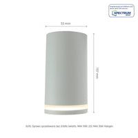 Spectrum Chloe ring GU10 spot, 230V, IP20, hvid, aluminium, overflademonteret, indendørs belysning