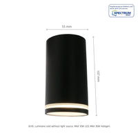 Chloe ring natynkowa GU10 230V LED spotlight zwart Spectrum - IP20, aluminium behuizing, oppervlaktemontage