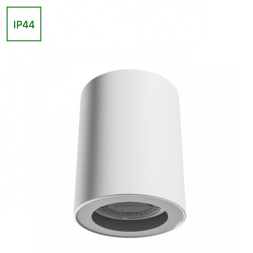 Spectrum CHLOE GU10 LED loftspot hvid rund 70x90mm IP44 vandtæt og energieffektiv til indendørs brug