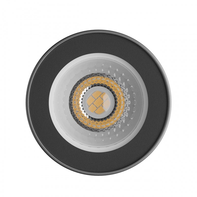 Spectrum CHLOE GU10 250V IP44 zwarte LED downlight, 70x90mm, alu behuizing, waterdicht, binnengebruik, simpele installatie