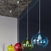 Lámpara colgante Sollux Lighting BALL en Rojo, Aluminio y Acero, IP20, 220-240V, máx 50W LED, CE RoHS