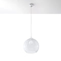 Sollux Lighting BALL hængelampe, transparent skærm, 220-240V, IP20, CE RoHS, Aluminium Messing finish