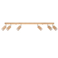 Sollux Lighting BERG 6 faretto da soffitto LED, legno naturale, IP20, 220-240V, max 50W, CE RoHS