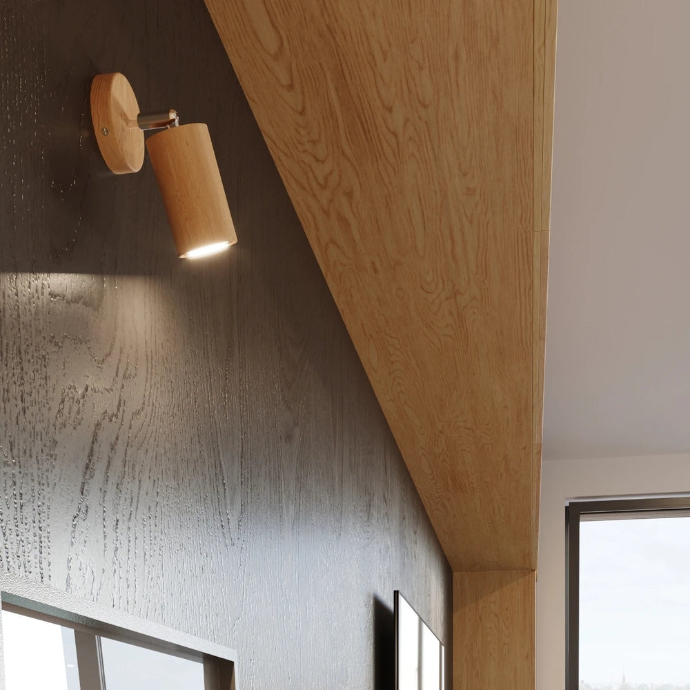 Sollux Lighting BERG 6 faretto da soffitto LED, legno naturale, IP20, 220-240V, max 50W, CE RoHS