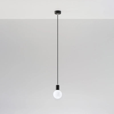 Sollux Lighting Edison Hängelampe Schwarz, LED kompatibel, Aluminium mattgold Messingoptik, 220-240V, IP20, CE RoHS