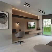 Sollux Lighting LED Deckenstrahler Schwarz RING, 4 x GU10 Fassungen, IP20, Aluminium, CE RoHS