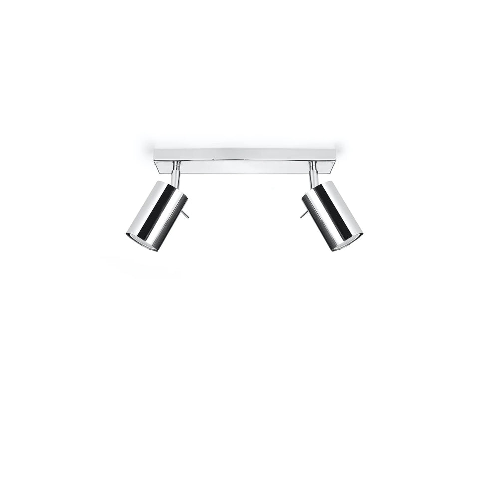 Foco LED de techo Sollux Lighting con aro cromado, 2x GU10, IP20, aluminio, CE RoHS