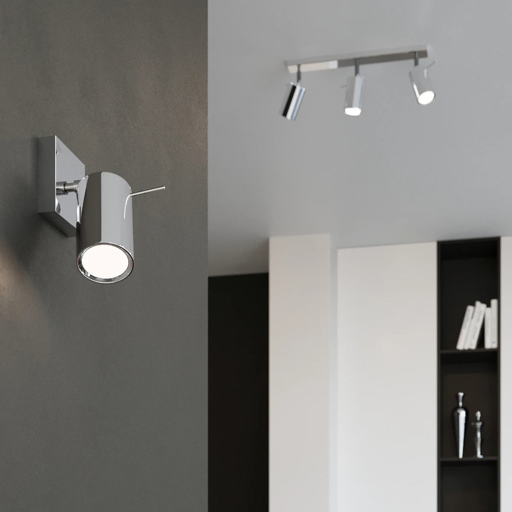 Sollux Lighting LED Deckenstrahler Chromring, 3x GU10, 220-240V, IP20, Aluminium, CE RoHS