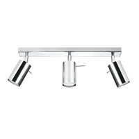 Sollux Lighting LED Deckenstrahler Chromring, 3x GU10, 220-240V, IP20, Aluminium, CE RoHS
