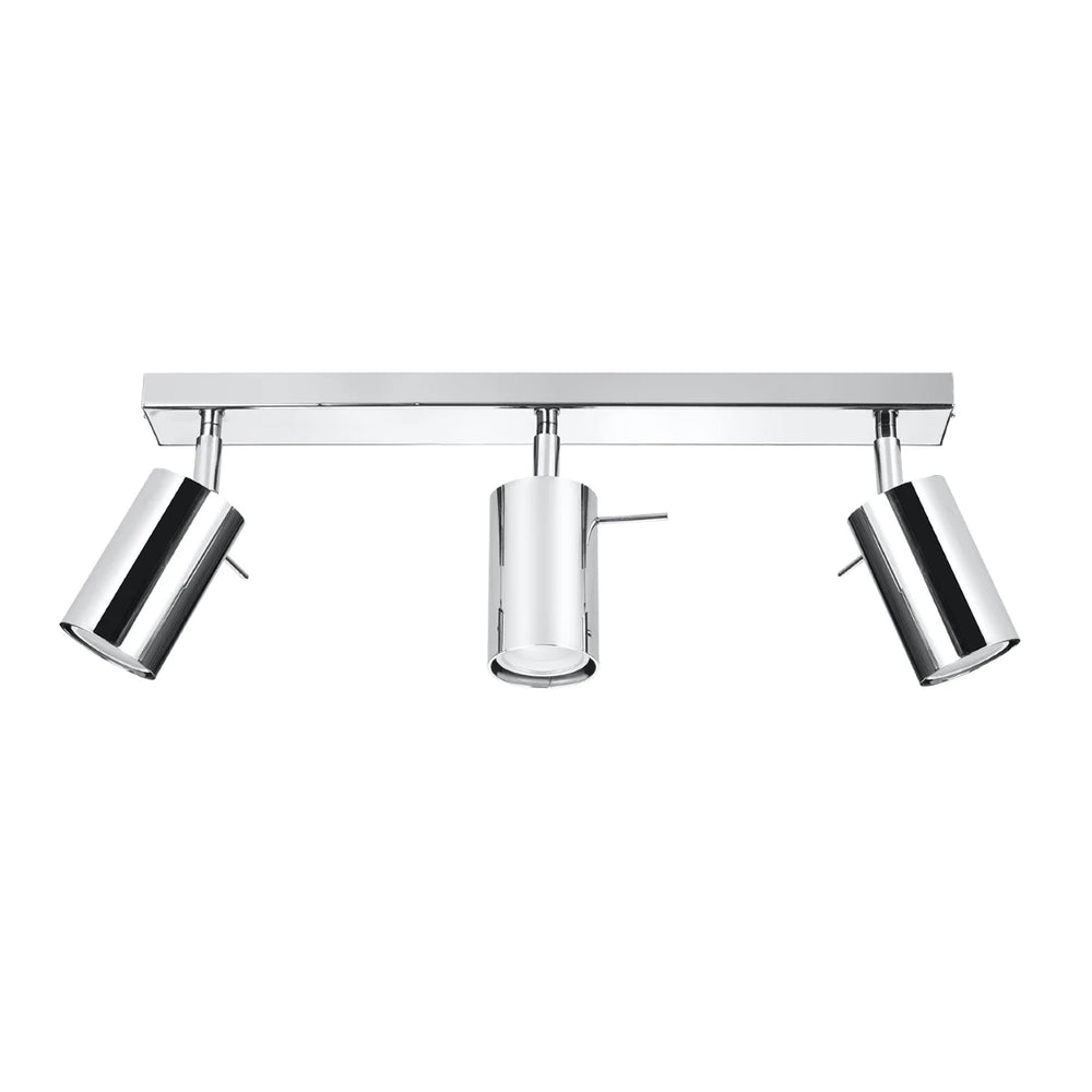 Sollux Lighting LED Deckenstrahler Chromring, 3x GU10, 220-240V, IP20, Aluminium, CE RoHS