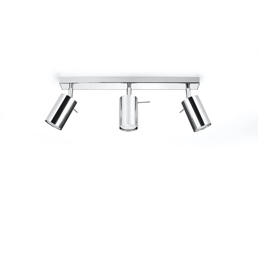 Sollux Lighting faretto da soffitto LED anello cromato, 3x GU10, 220-240V, IP20, alluminio, CE RoHS