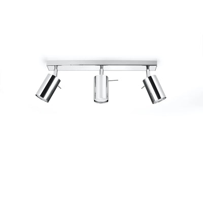 Spot encastré LED de plafond Sollux Lighting anneau chromé, 3x GU10, 220-240V, IP20, aluminium, CE RoHS