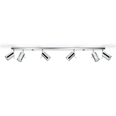 Sollux Lighting LED Deckenstrahler Chromring, 6x GU10 Fassungen, IP20, Aluminium, CE RoHS