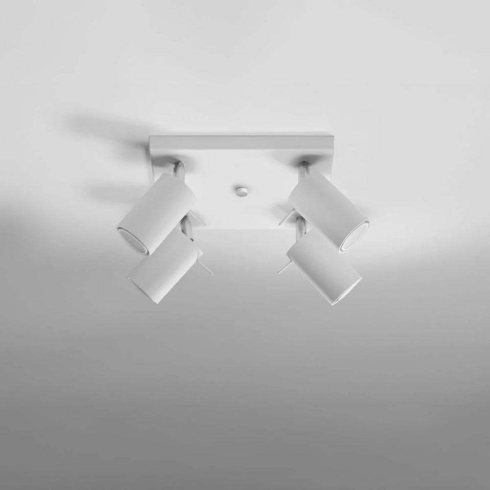 Sollux Lighting LED plafondspot RING, 4xGU10, IP20, 220-240V, mat goud aluminium, CE RoHS