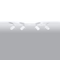 Foco de techo LED Sollux Lighting White RING, 4xGU10, IP20, Aluminio, 220-240V, CE RoHS
