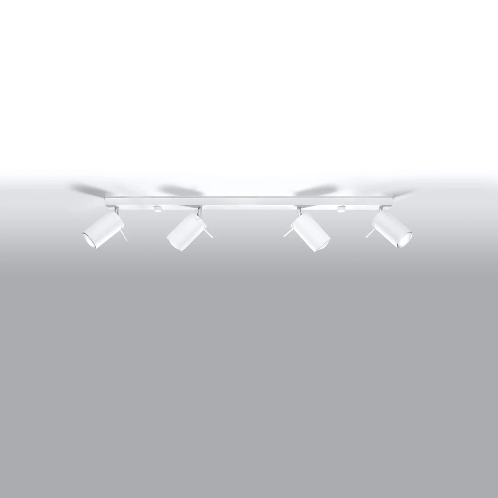 Foco de techo LED Sollux Lighting White RING, 4xGU10, IP20, Aluminio, 220-240V, CE RoHS
