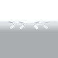 Foco de techo LED Sollux Lighting White RING, 4xGU10, IP20, Aluminio, 220-240V, CE RoHS