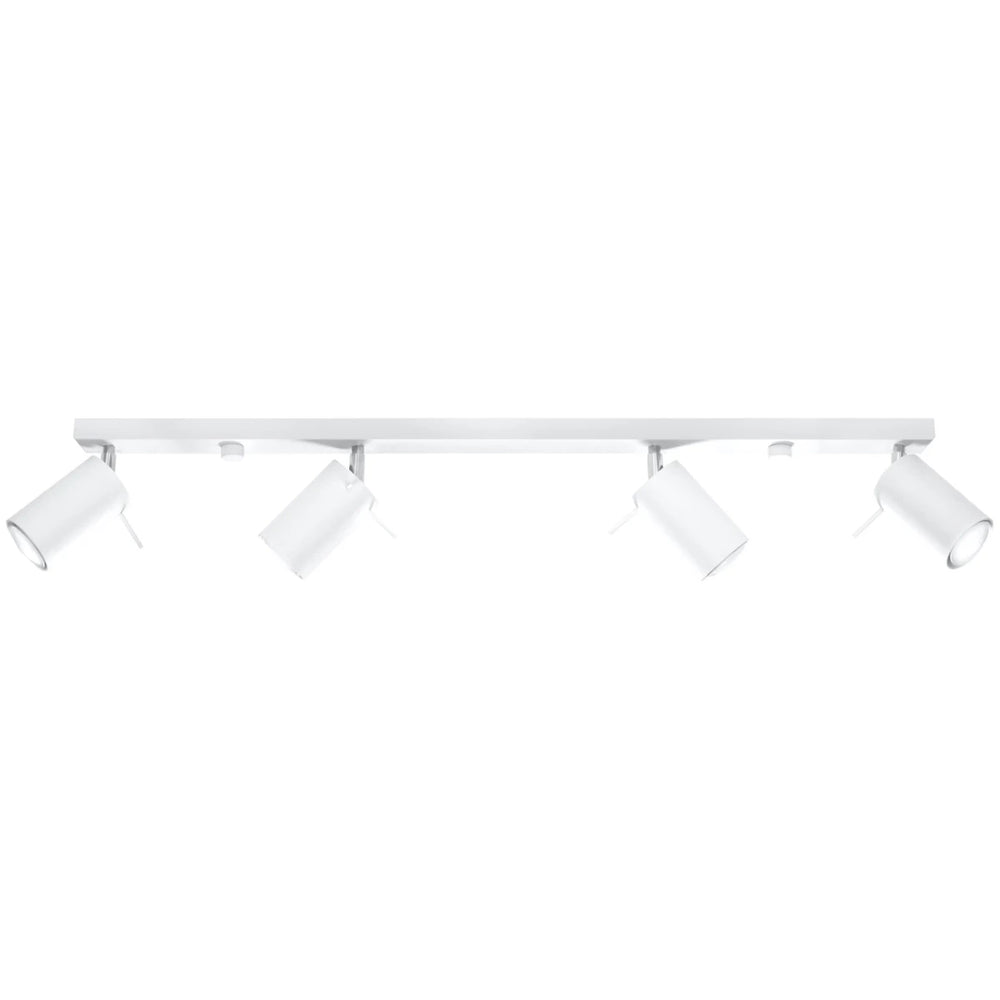 Foco de techo LED Sollux Lighting White RING, 4xGU10, IP20, Aluminio, 220-240V, CE RoHS