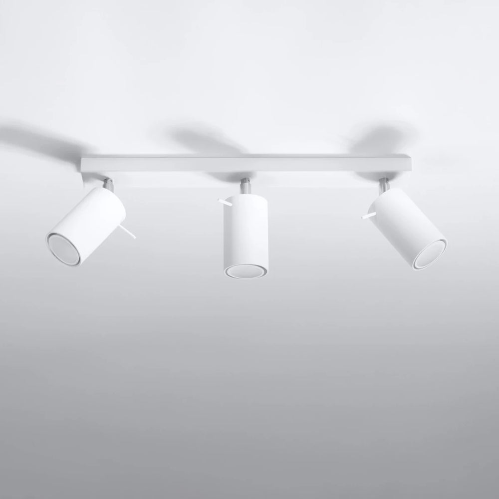 Sollux Lighting LED plafondspot met 3x GU10 fittingen, IP20, 220-240V, Mat Goud Messing afwerking